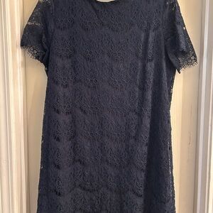 Lulu's Blue Sheath Mini Dress with Flutter Sleeves